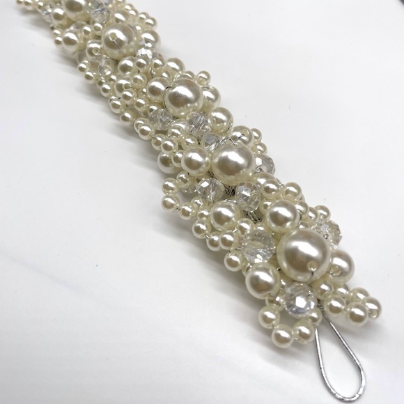 Pearl head piece wedding bridal hair pearls - Picture 5 of 12